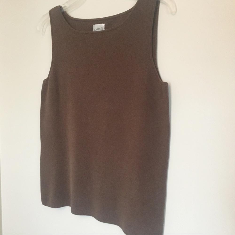 Chico’s Sleeveless Brown Sweater